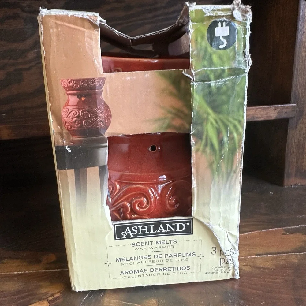 Ashland Scent Melts Red Ceramic Wax Warmer‎ Gift Set Electric
